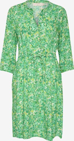 Cream Shirt Dress 'Camilla' in Green: front