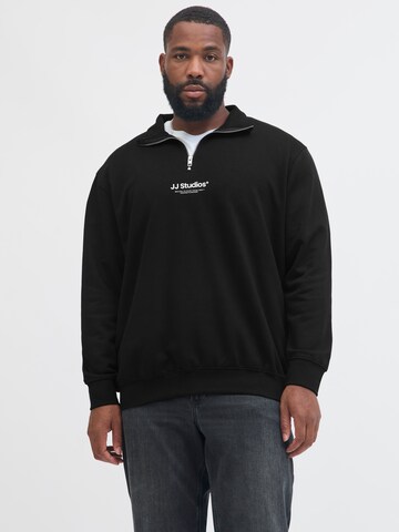 Jack & Jones Plus - Sudadera 'JJESoho' en negro