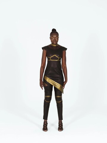 Haut 'Dark Queen Long Top Asymetric' Vibranyum en noir
