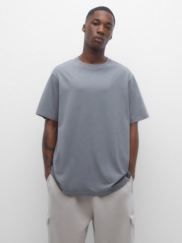 T-Shirt Pull&Bear en gris : devant