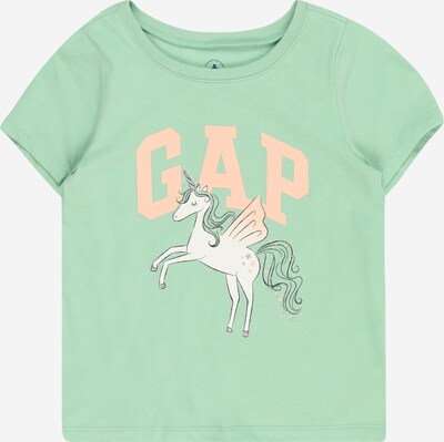 GAP Shirt in de kleur Lichtgroen / Lichtoranje / Zwart / Wit, Productweergave
