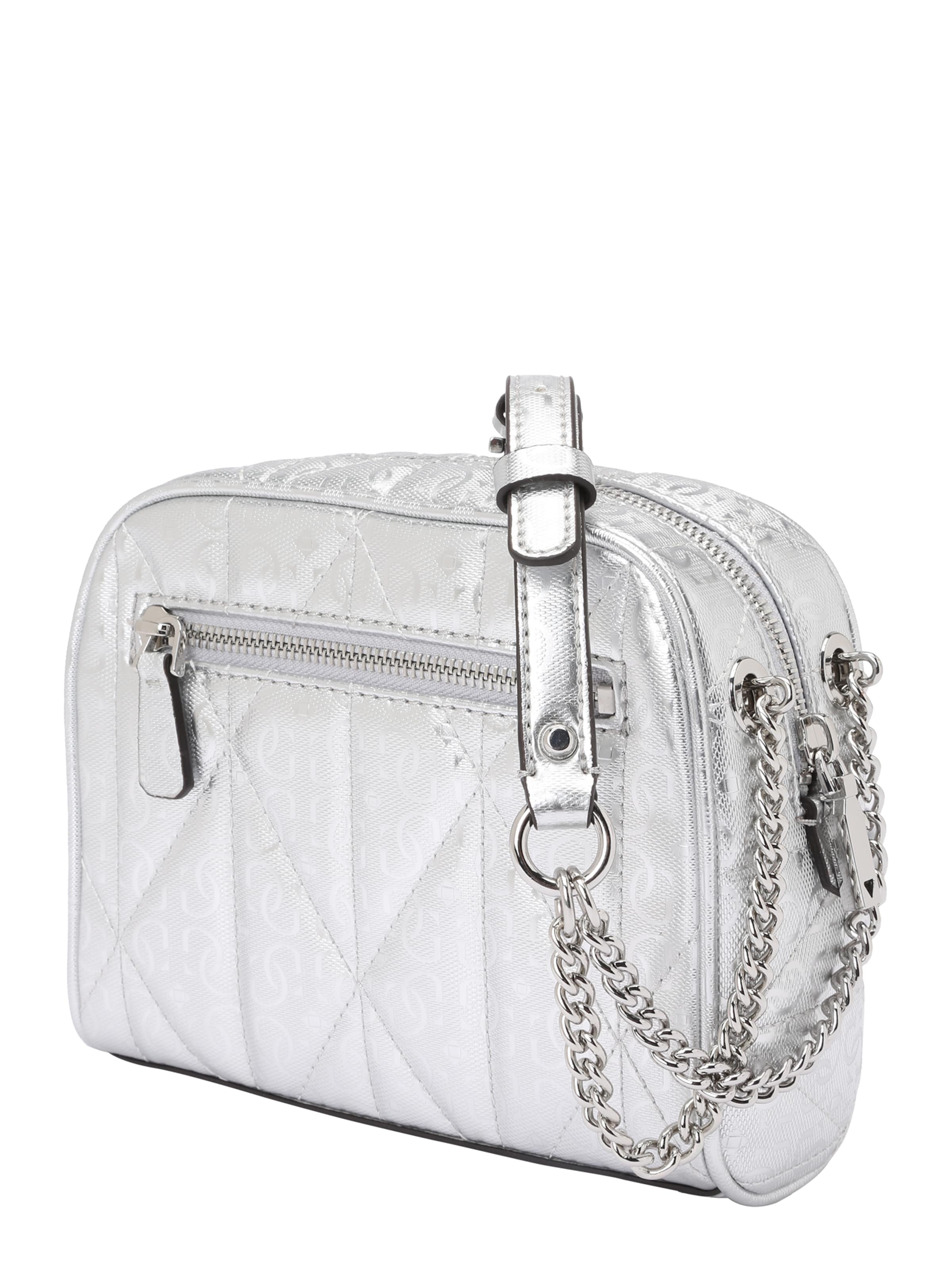 GUESS Crossbody bag 'ALDINA CAMERA CROSSBODY' in Silver