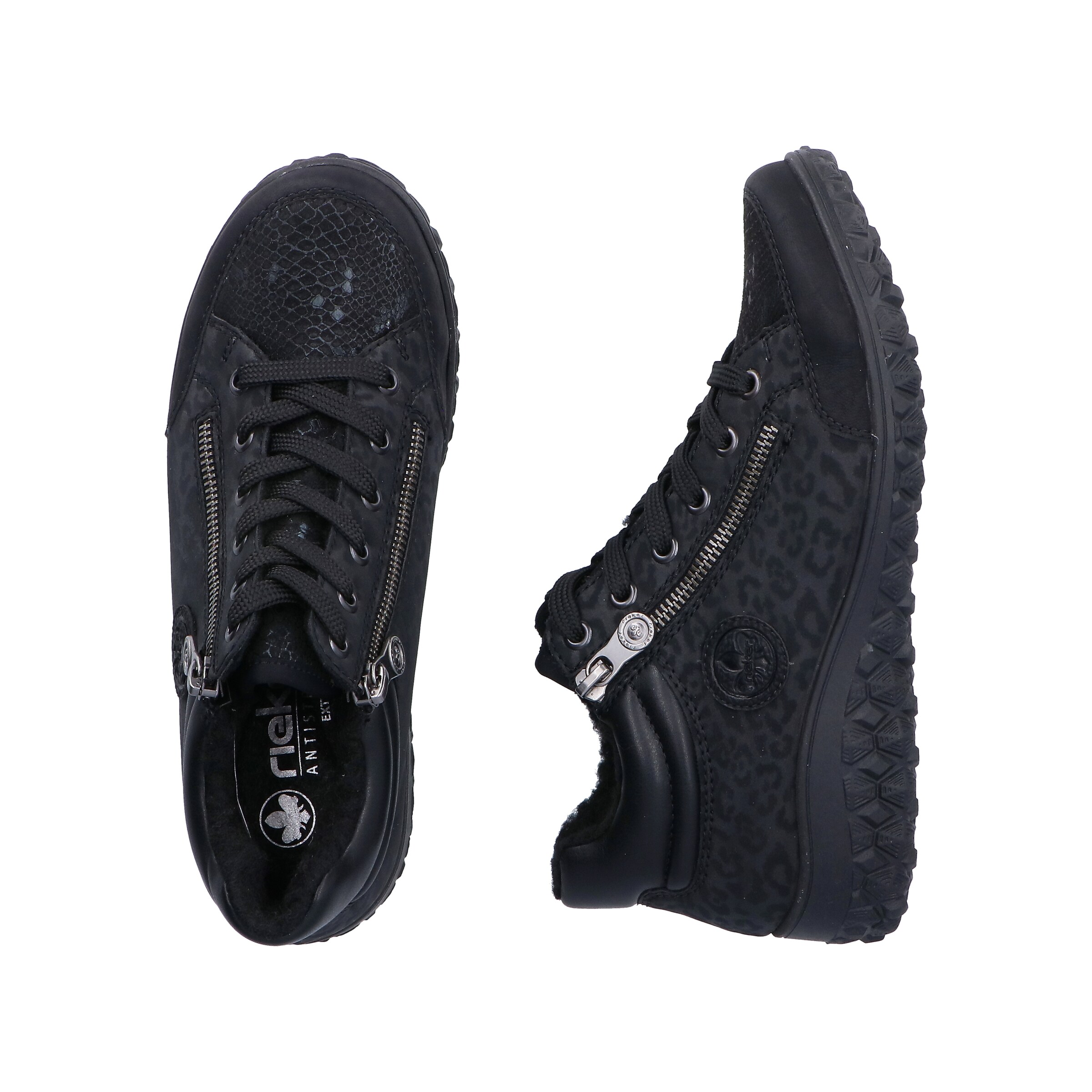 Rieker Schnürstiefelette in Schwarz