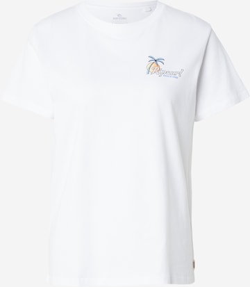 RIP CURL T-shirt 'TIDE LINE' i vit: framsida