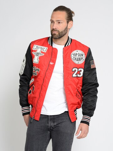 TOP GUN Between-Season Jacket in Red: front