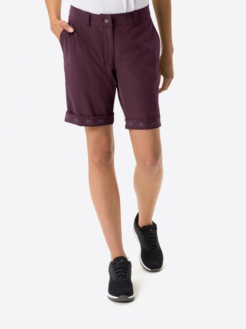VAUDE Slim fit Sports trousers in Red: front