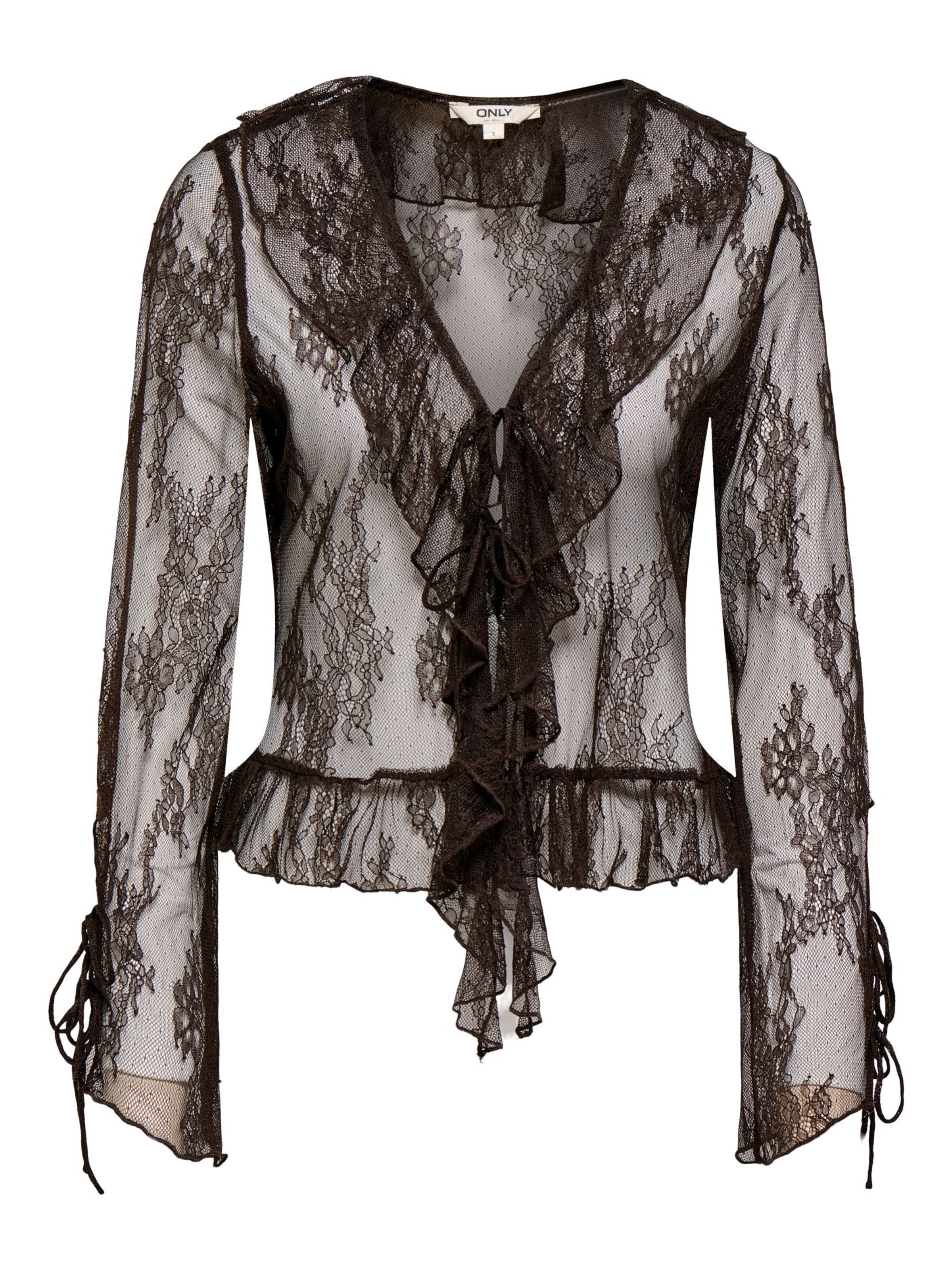 ONLY Blouse in Bruin: voorkant