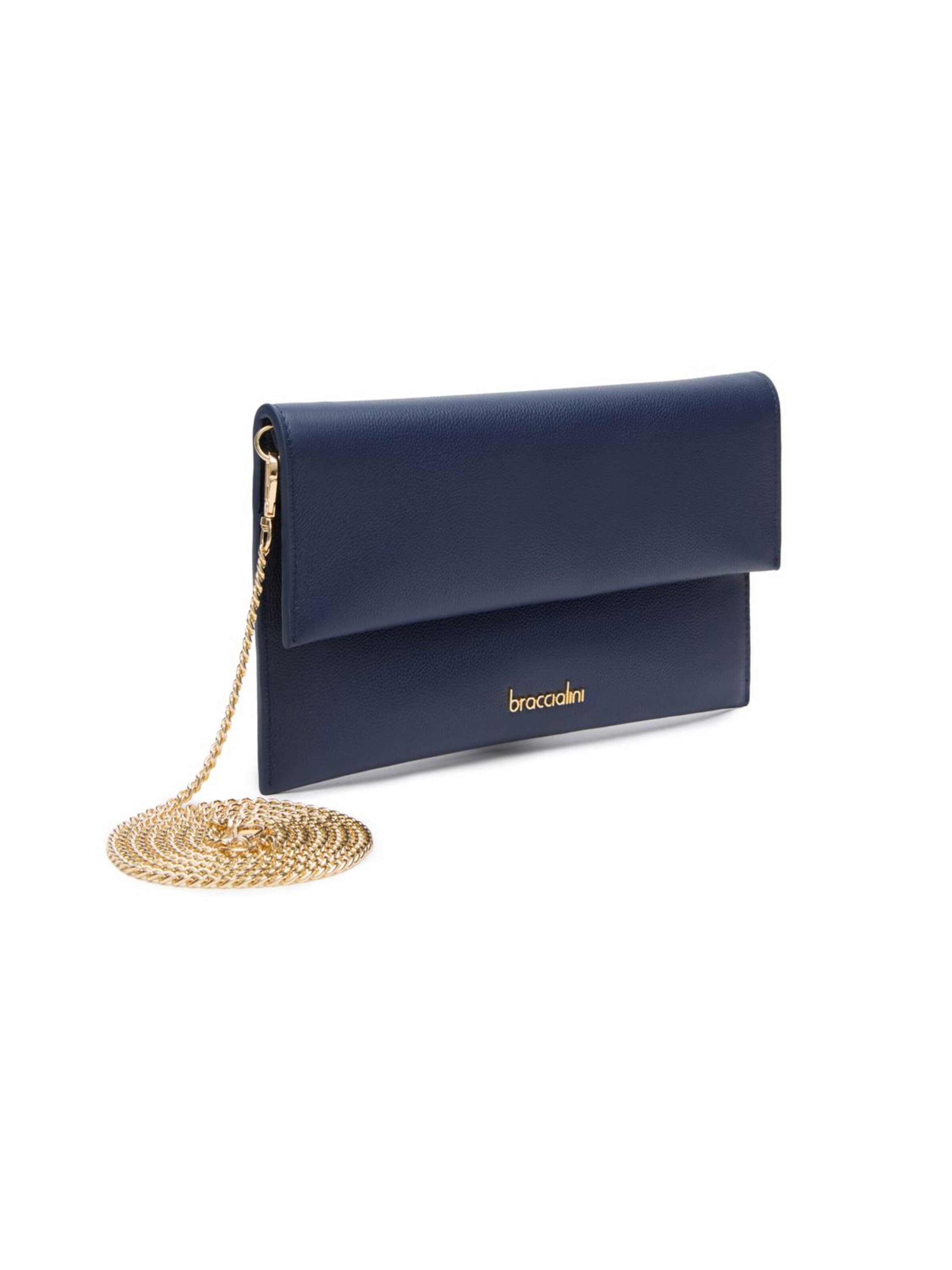 Poche ventrale 'Jinny Leather' Braccialini en bleu