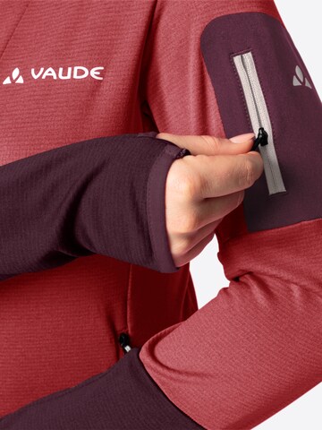 VAUDE Athletic Fleece Jacket 'Monviso' in Red