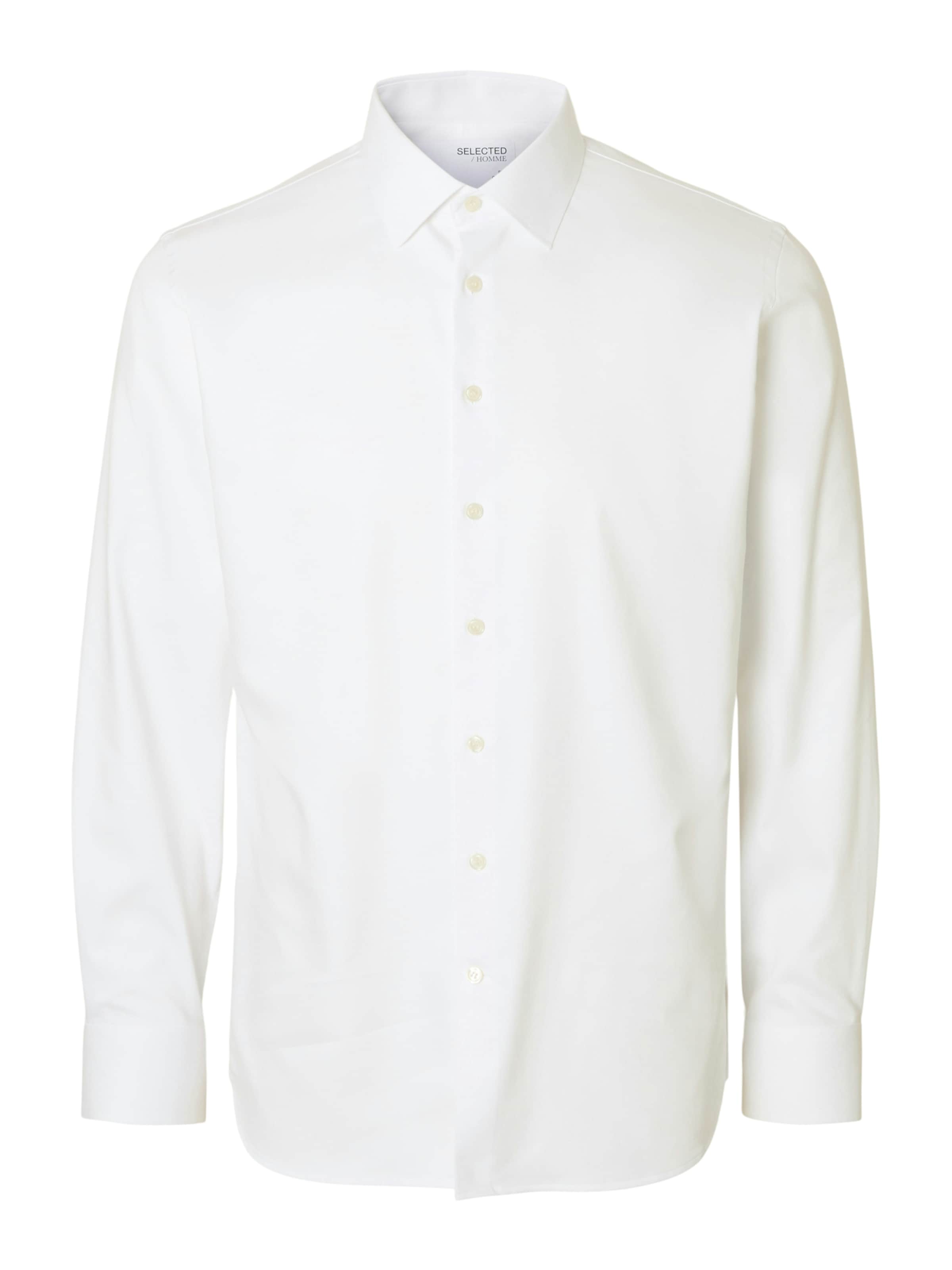 SELECTED Regular fit Button Up Shirt 'SLHPERFORMANCE' in White: front