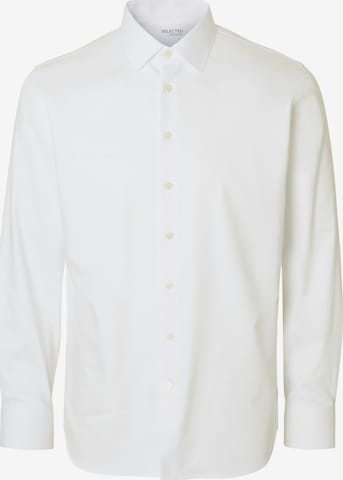 SELECTED Regular fit Button Up Shirt 'SLHPERFORMANCE' in White: front