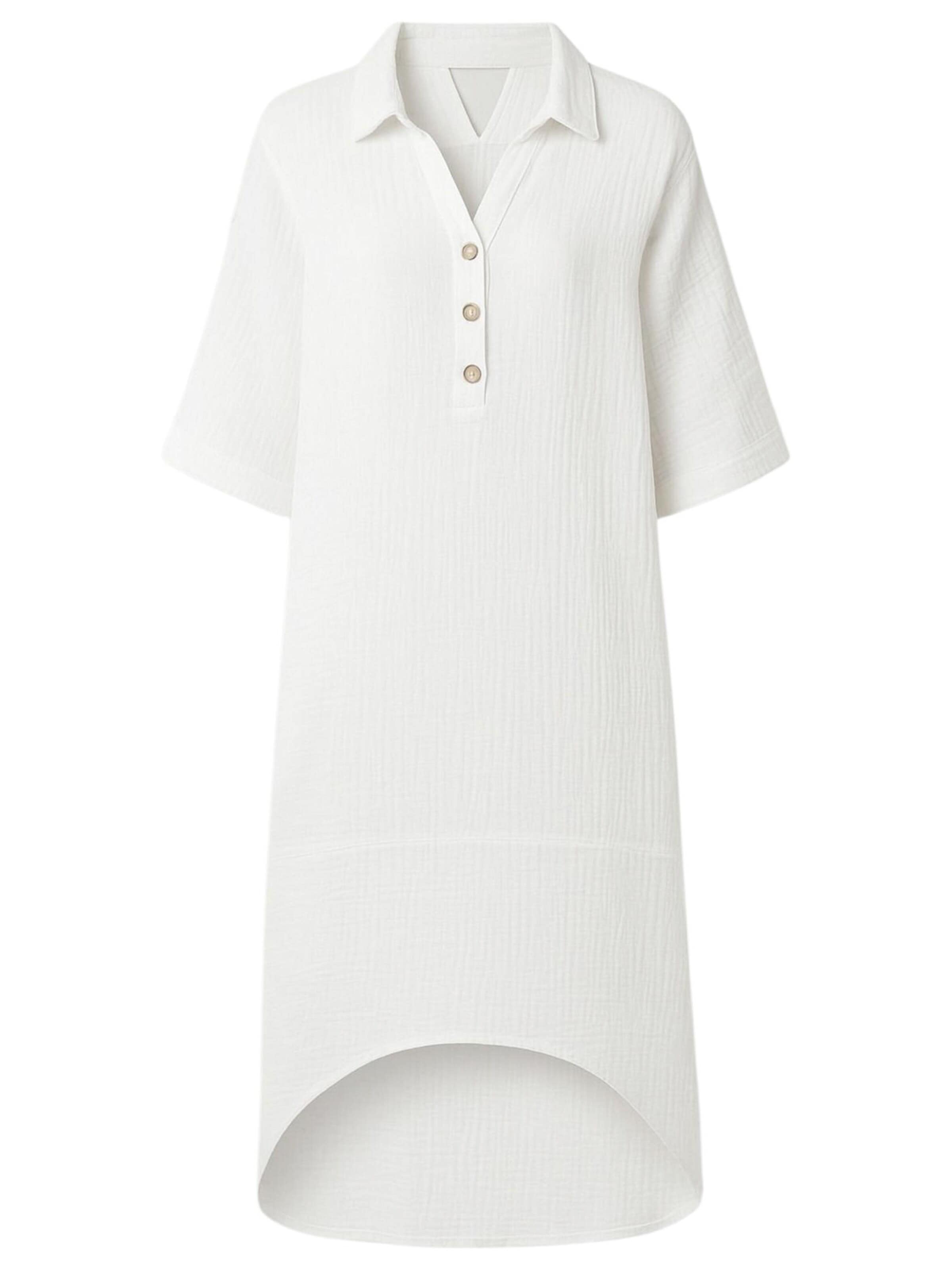WENOR - Vestido camisero 'Mira' en blanco: frente