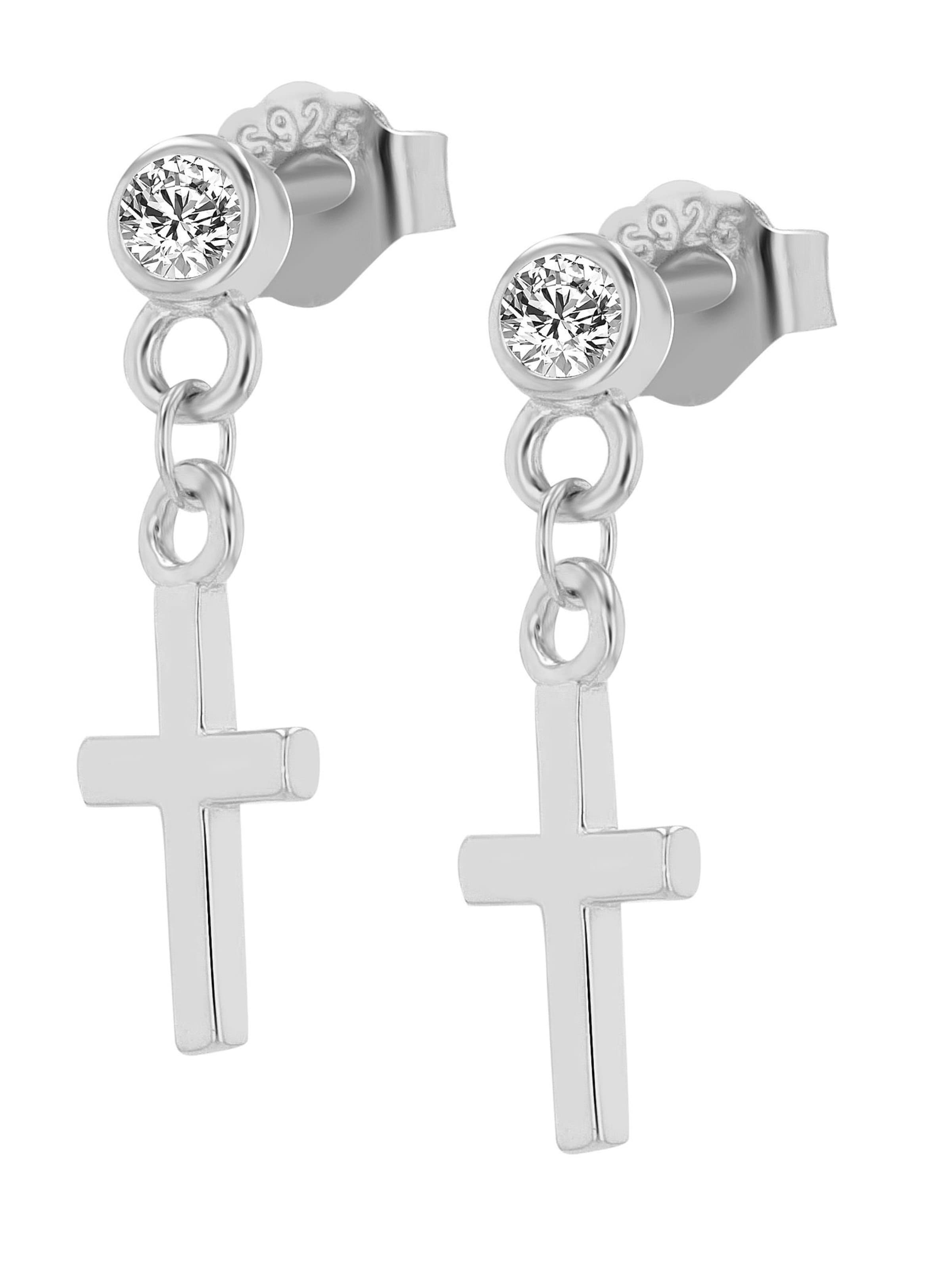 Akzent Earrings 'Christmar, 925 Sterlingsilber, langlebig' in Silver: front