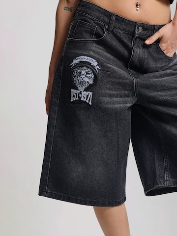 Wide leg Jeans de la Ed Hardy pe negru