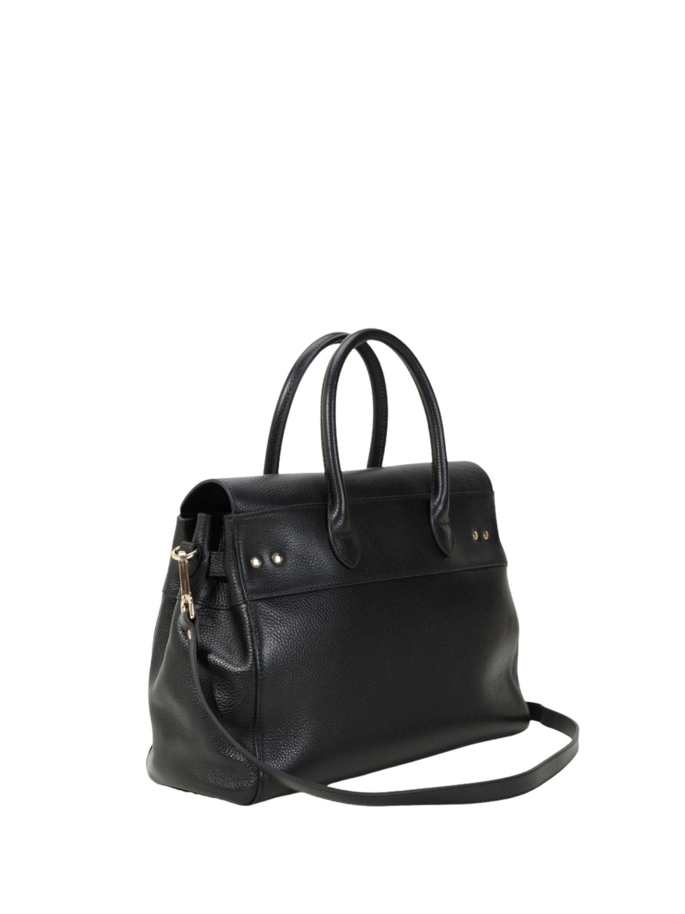 MAC DOUGLAS Handtas 'Mac Douglas Sacs À Main XS Pylad Alba Cuir Noir' in Zwart