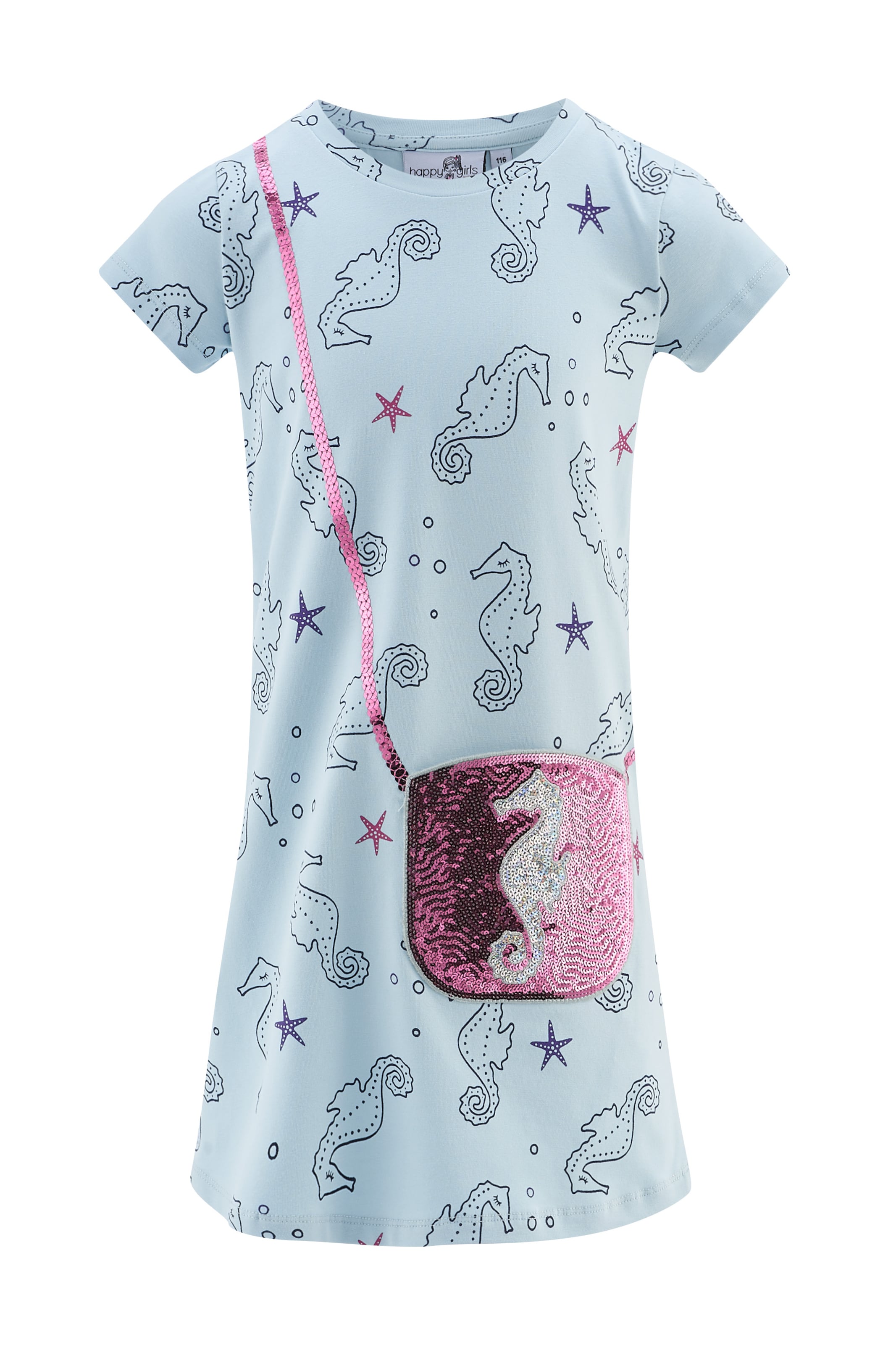 happy girls Klänning i blå: framsida