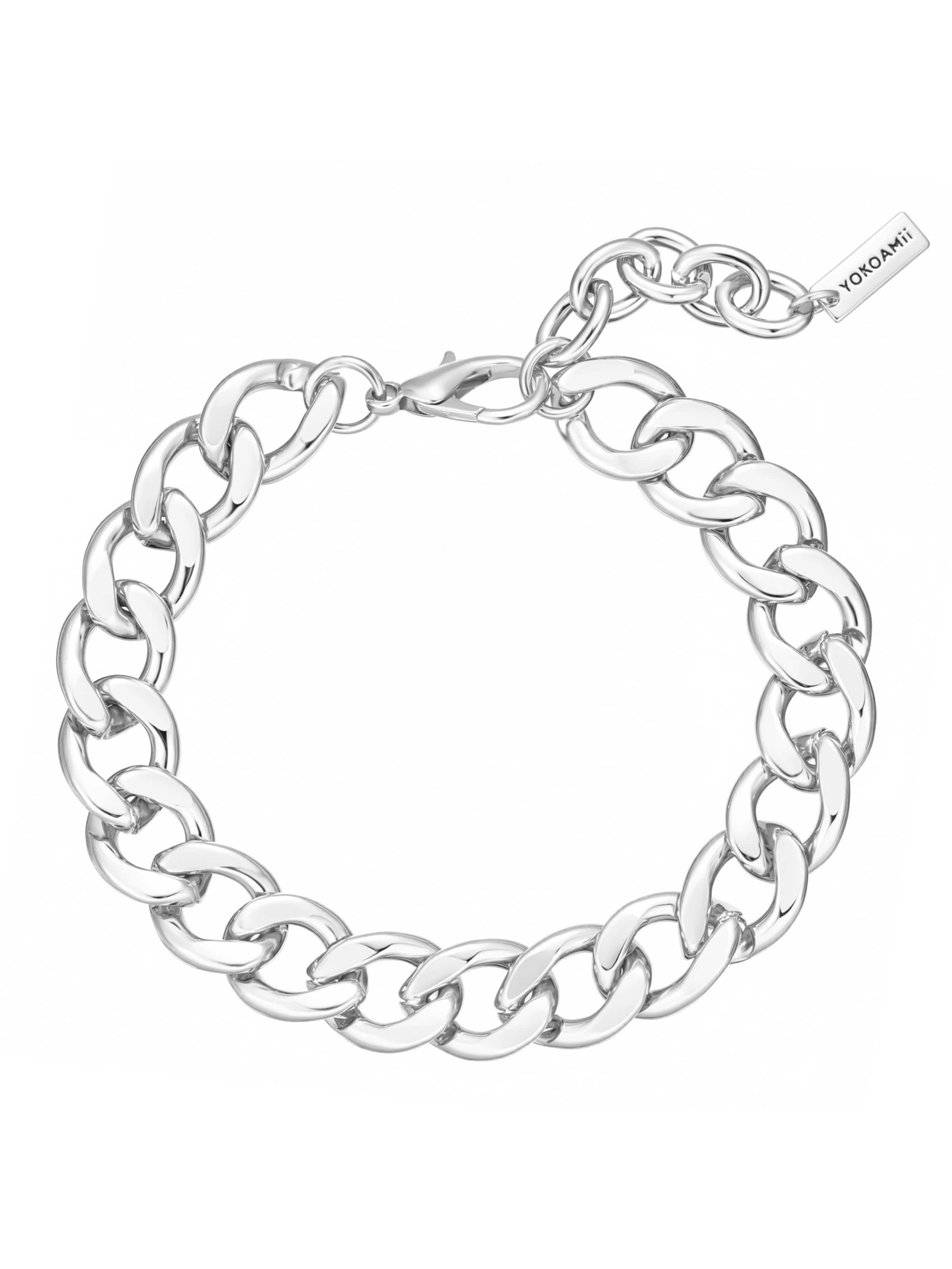 Yokoamii - Pulsera en plata: frente