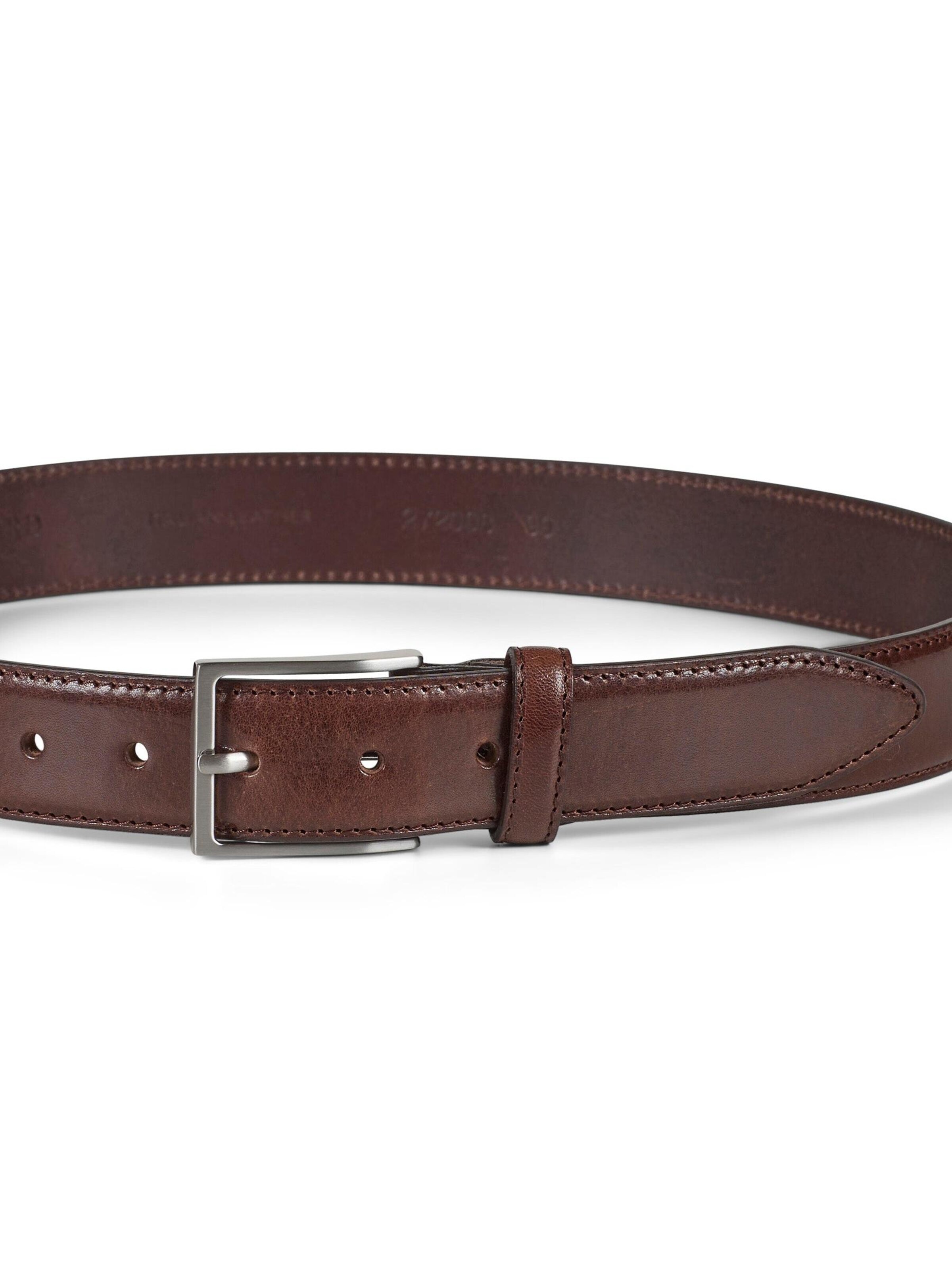 Howard London - Cinturón 'Leather Belt Charles Dark Brown' en marrón