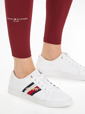TOMMY HILFIGER Skinny Workout Pants in Red