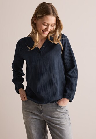 CECIL Strukturtunika in Blau: Vorderseite