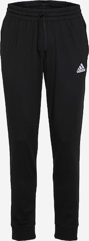 ADIDAS SPORTSWEAR Tapered Workout Pants 'Essentials Tapered Cuff' in Black: front