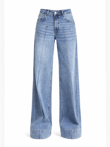 IT'S BASIC Wide leg Jeans 'Palazzo' in Blauw: voorkant
