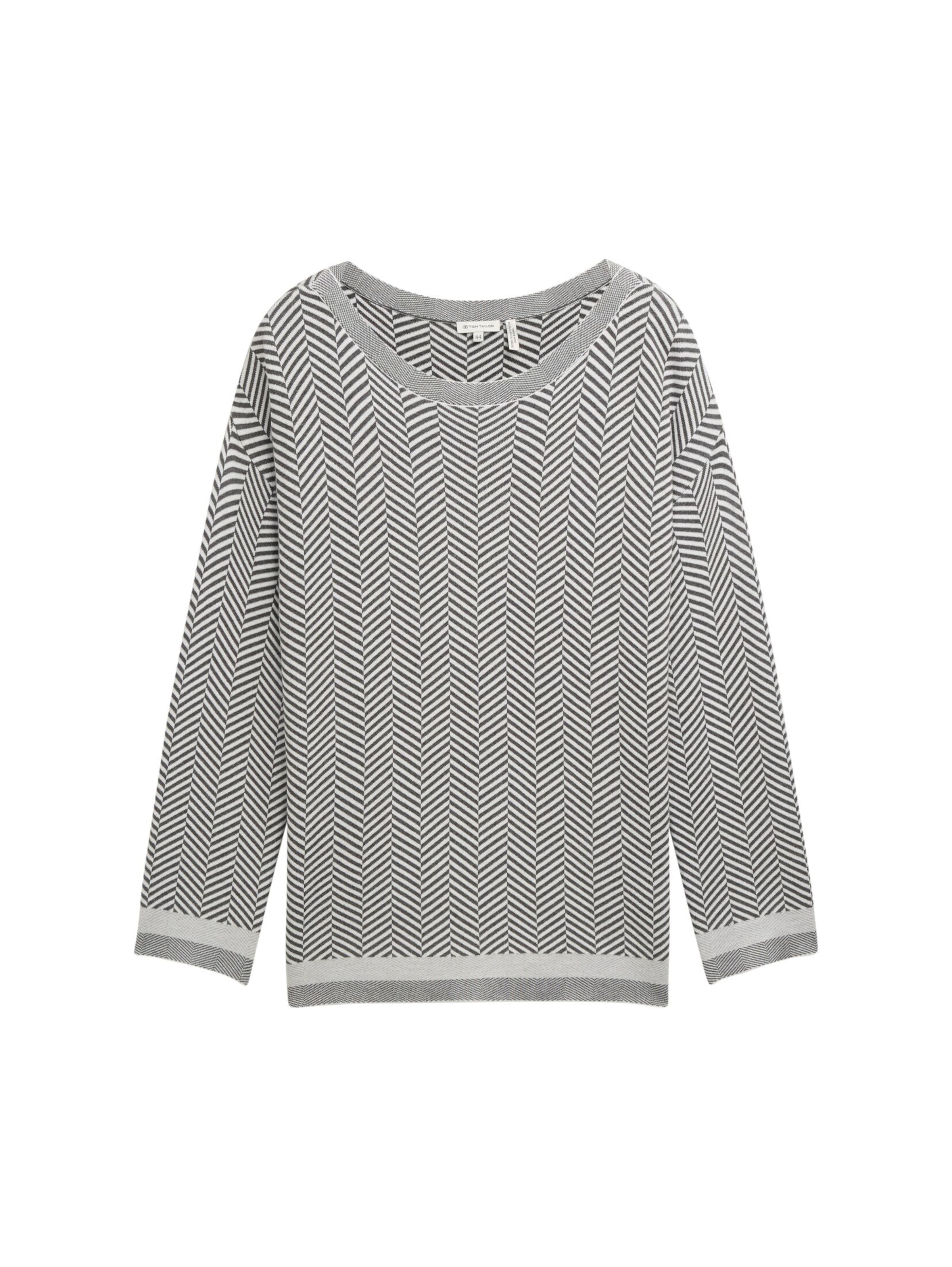 Tom Tailor Women + Pullover in Grau: Vorderseite