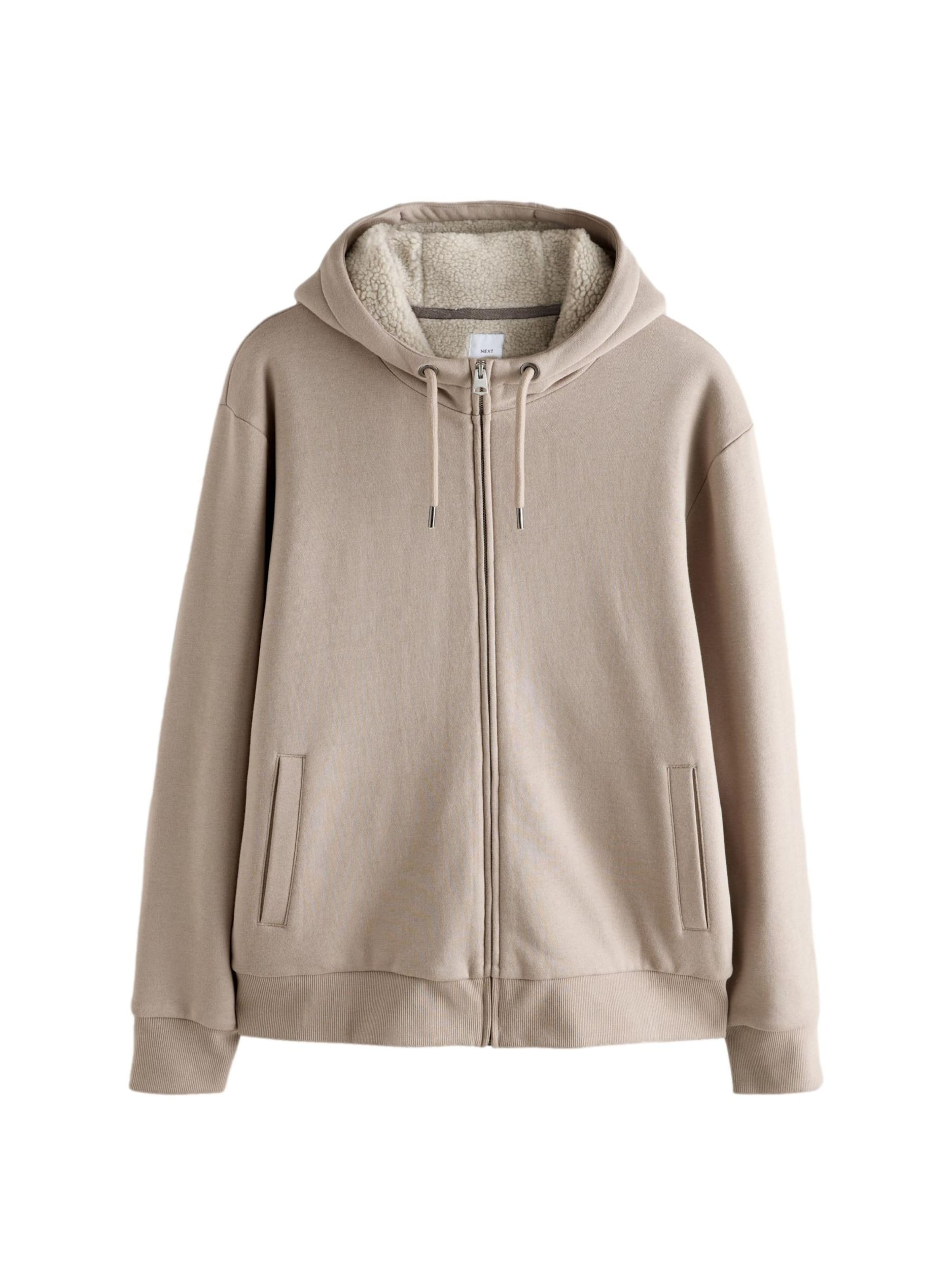 Next Sweatjakke i beige: forside
