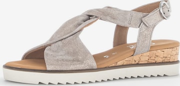 GABOR Strap Sandals in Beige: front