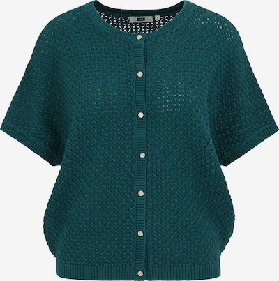 WE Fashion Strickjacke in dunkelgrün, Produktansicht