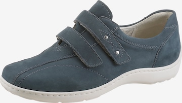 WALDLÄUFER Slipper in Blau: Vorderseite