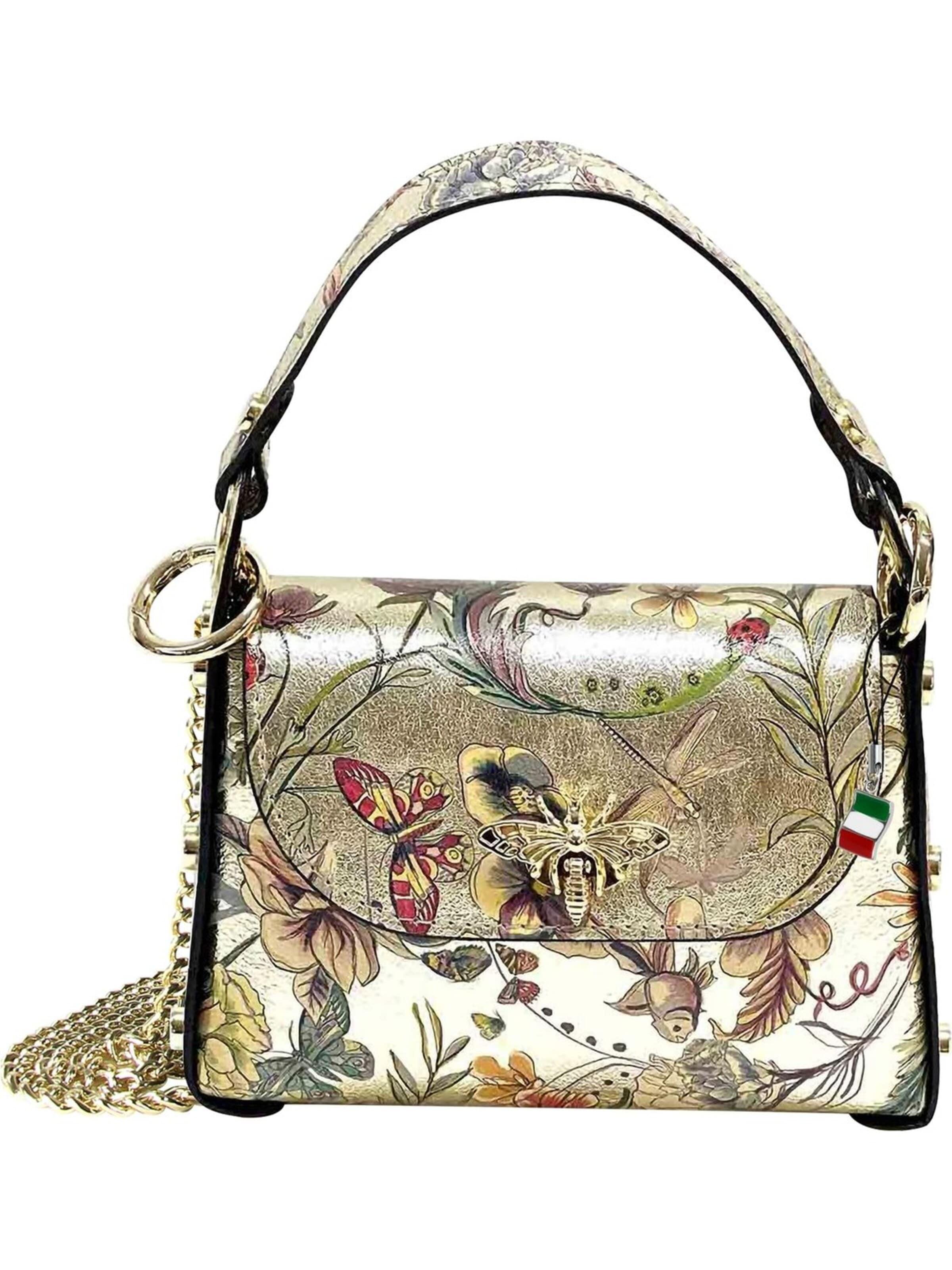 Florence Shoulder Bag in Gold: front