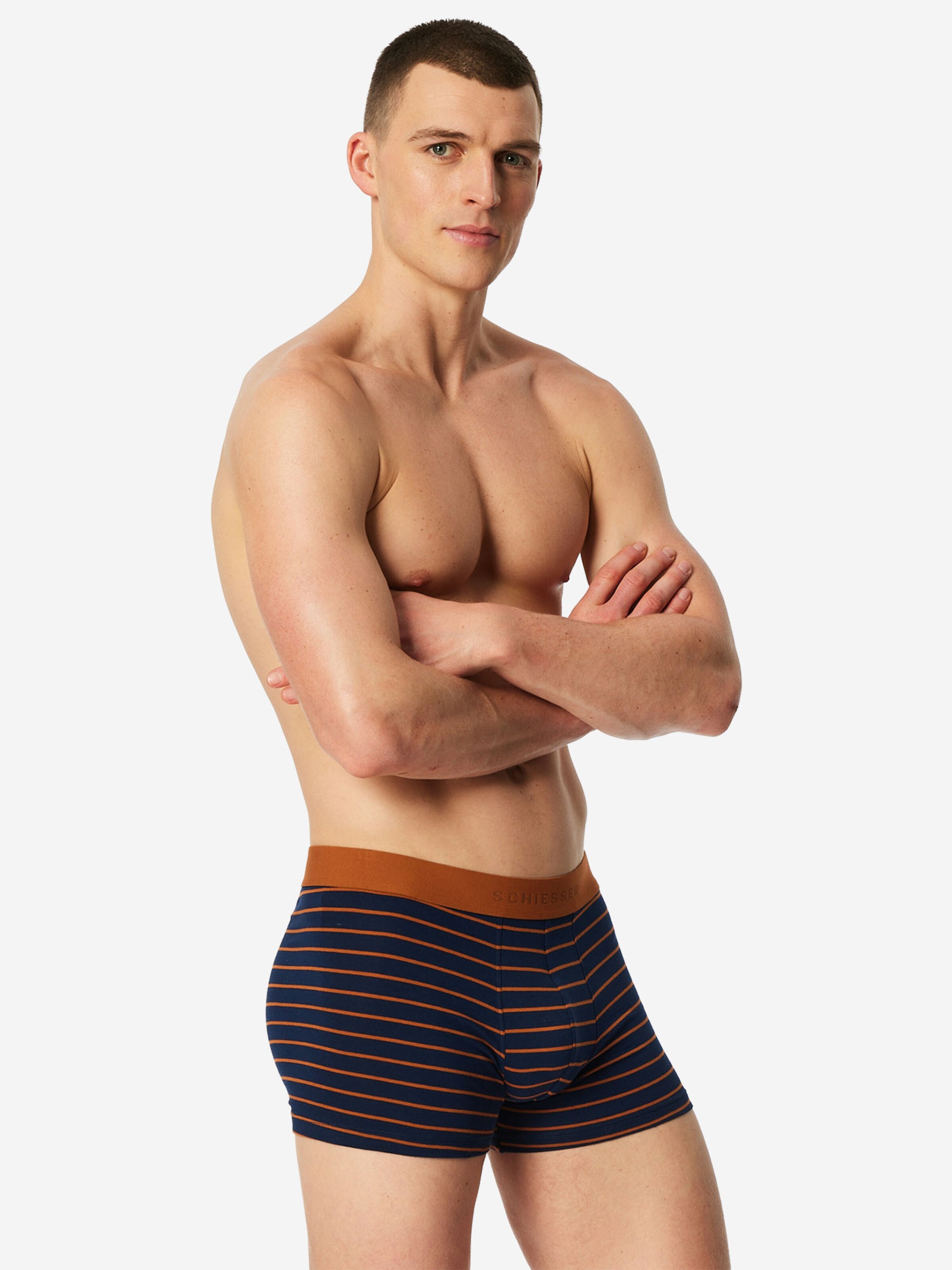 SCHIESSER Boxershorts ' 95/5 ' in Blauw: voorkant