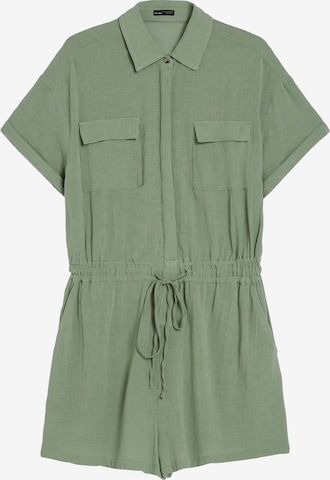 Bershka Jumpsuit in Groen: voorkant