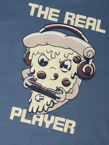 Tricou 'NKMVICTOR' de la NAME IT pe albastru