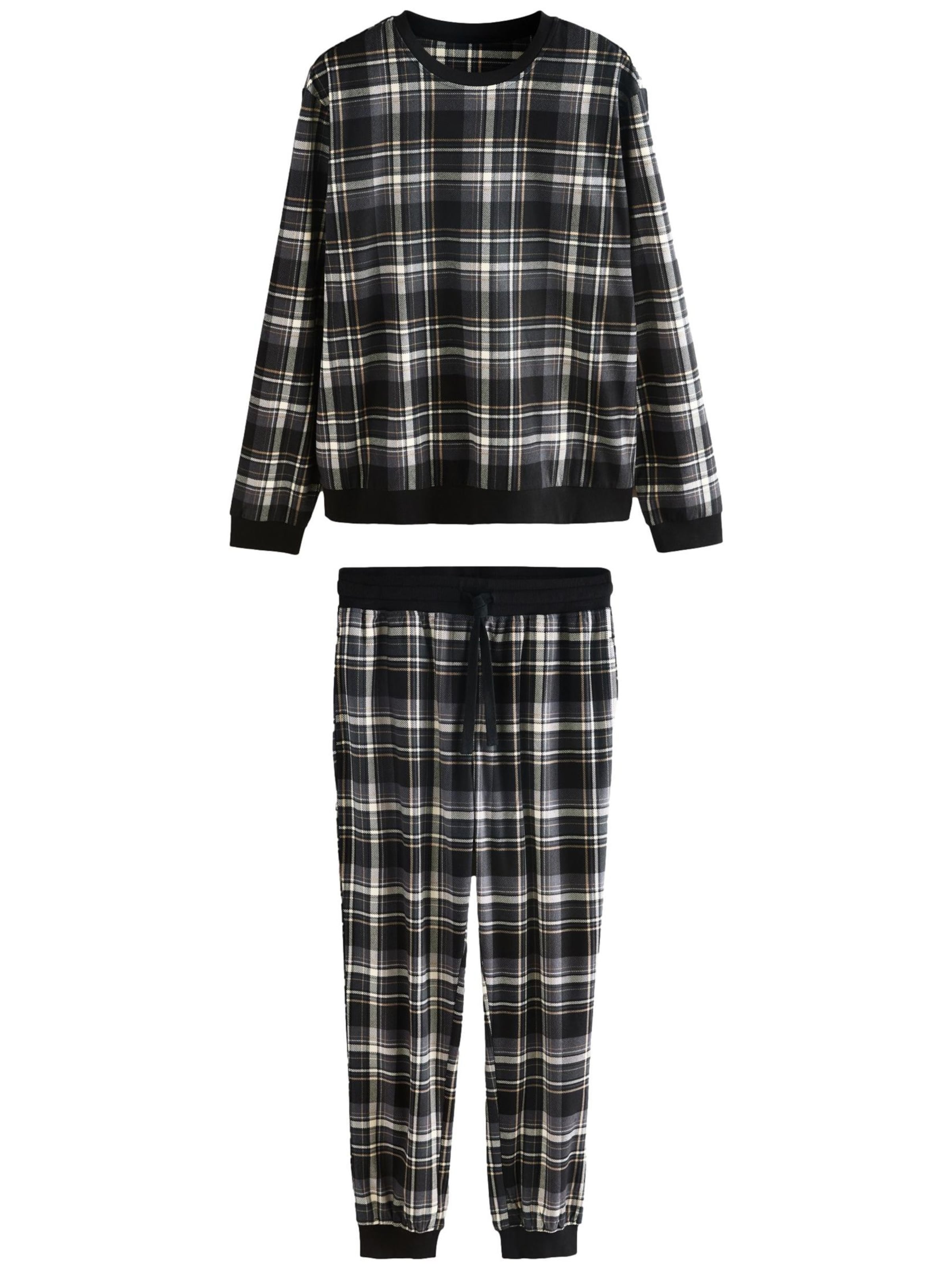 Next Pikk pidžaama 'Motionflex', värv must: eest vaates