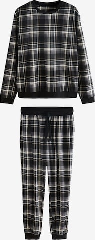 Next Pitkä pyjama 'Motionflex' värissä musta: etupuoli