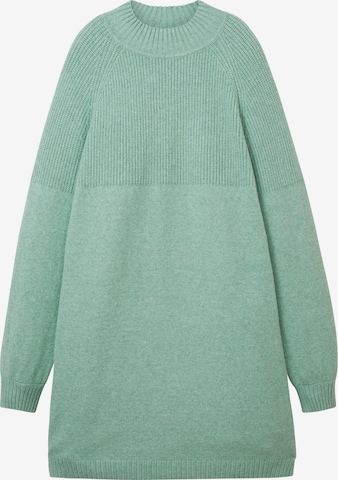 TOM TAILOR DENIM Knitted dress in Green: front