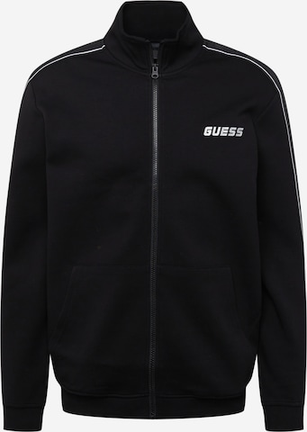 GUESS - Casaco de treino em moletão 'Mickey' em preto: frente