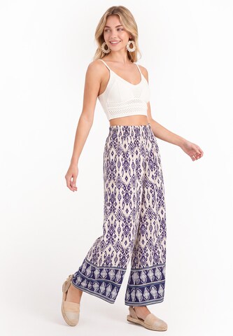 IZIA - Pierna ancha Pantalón 'Boho' en azul