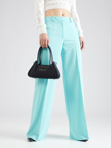 HUGO Wide leg Pantalon 'Halenar' in Blauw: voorkant