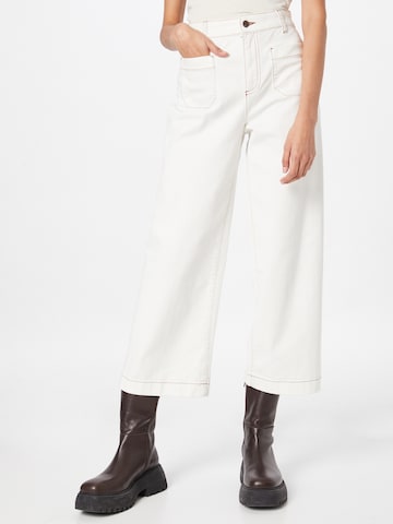 Tranquillo Wide leg Jeans in Wit: voorkant