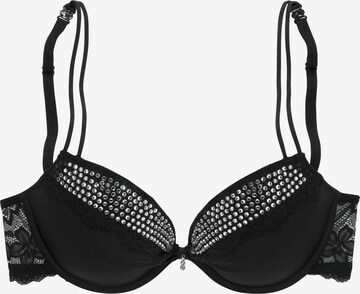 LASCANA Push-up Bra in Black: front