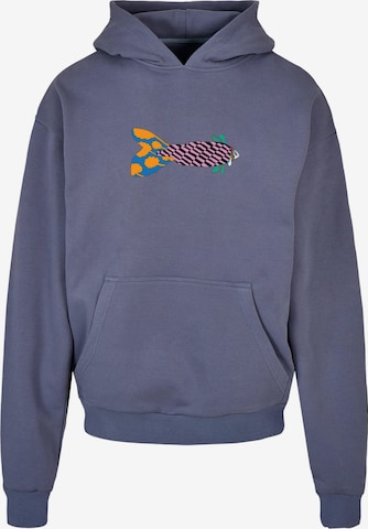 Merchcode Sweatshirt 'Yellow Submarine - Fish No. 1' in Blauw: voorkant