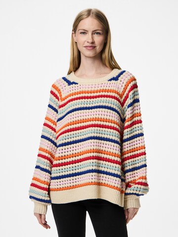 Pullover 'PCDosla' di PIECES in beige: frontale