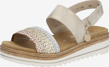 REMONTE Strap Sandals in Silver: front