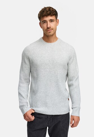 INDICODE JEANS Trui 'INPeace' in Grijs: voorkant