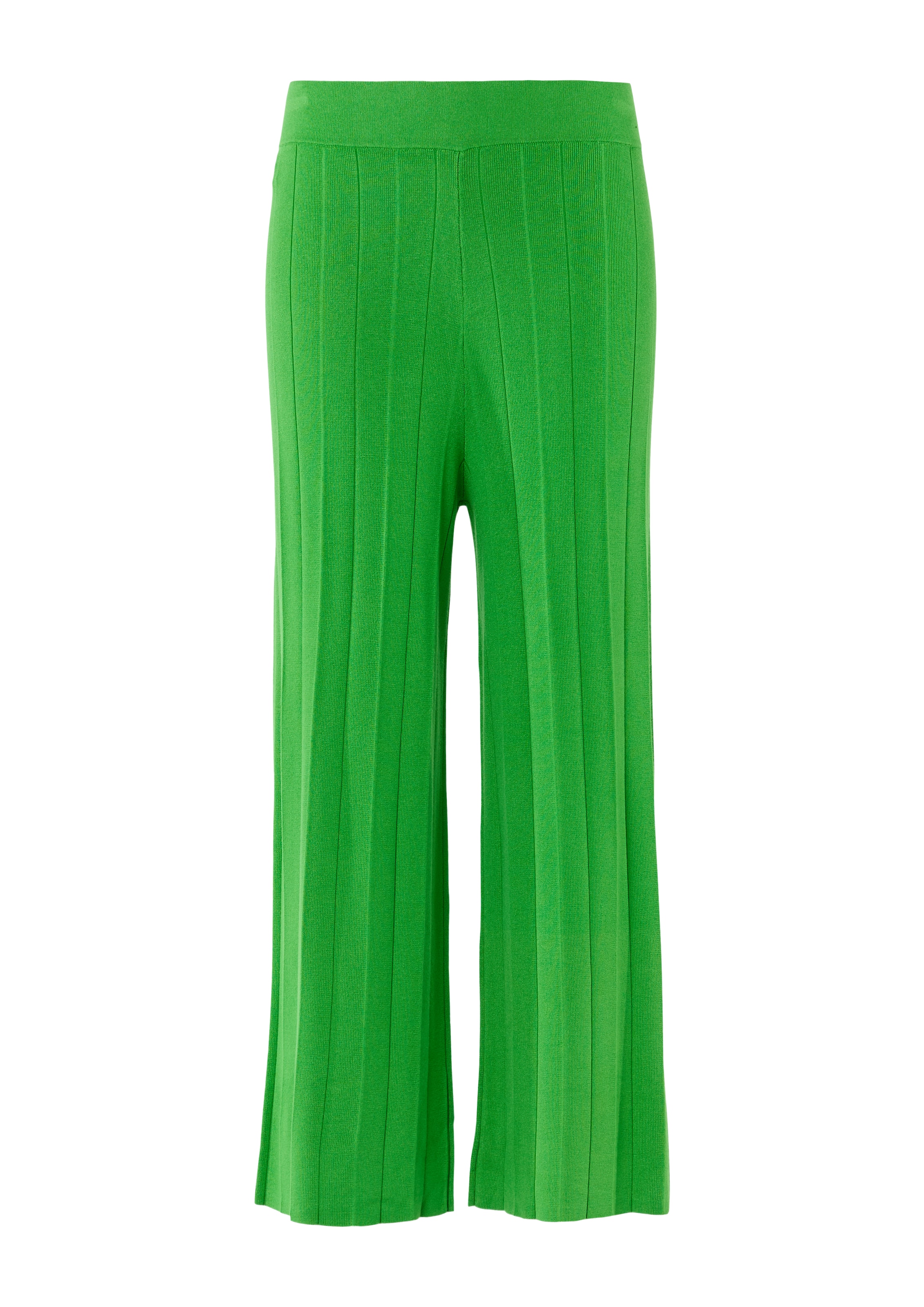 COMMA Rozkloszowany krój Spodnie w kolorze zielony: przód