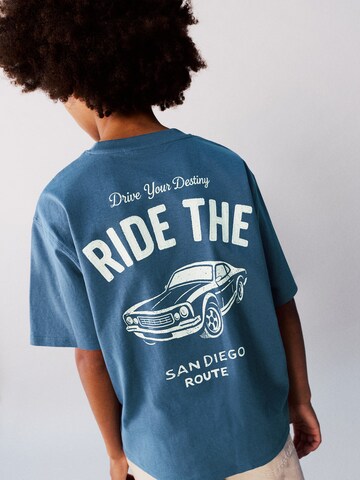 MANGO KIDS Shirt 'A2CAR' in Blue: front