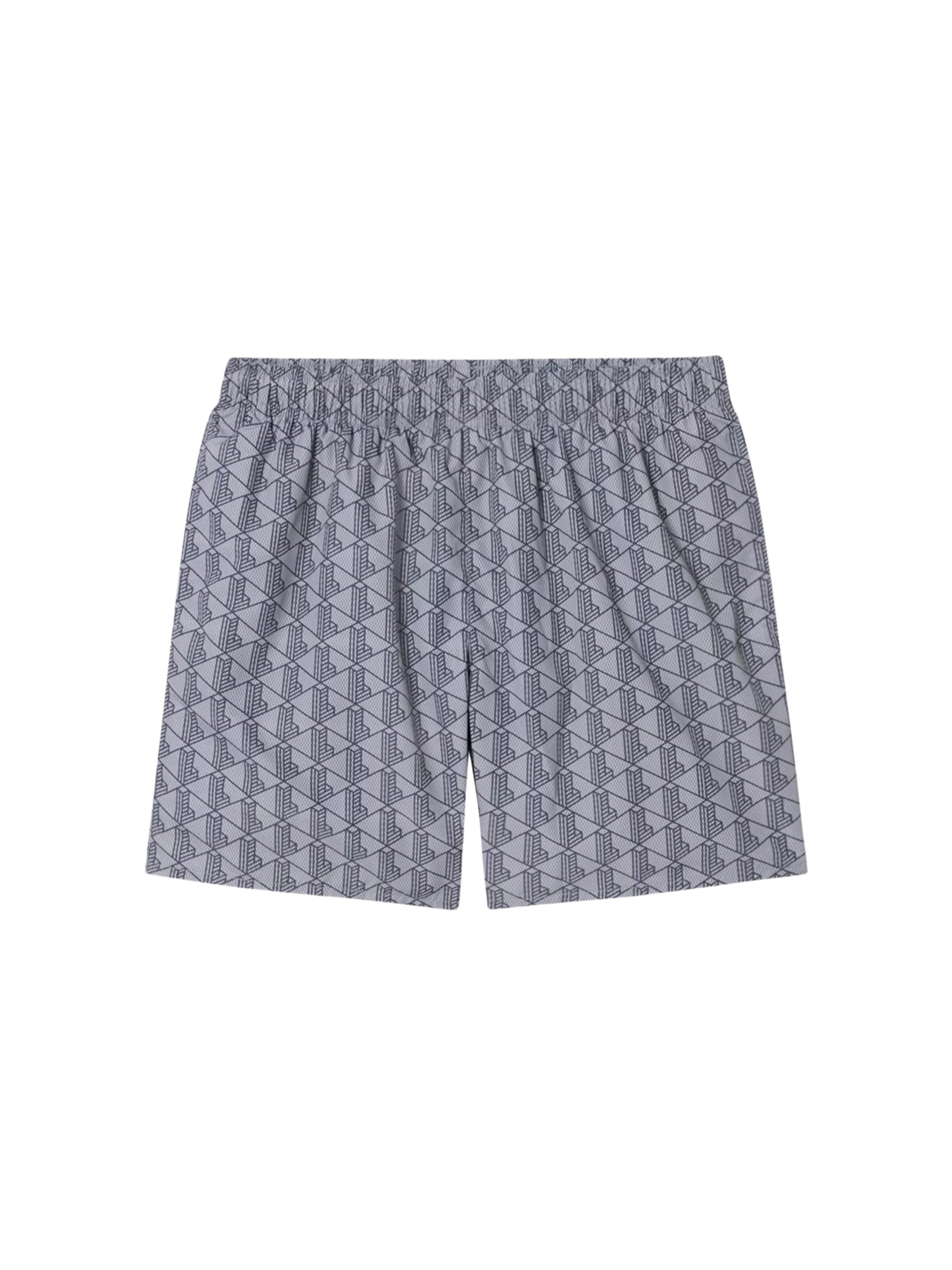 LACOSTE - Calções de banho em cinzento: frente
